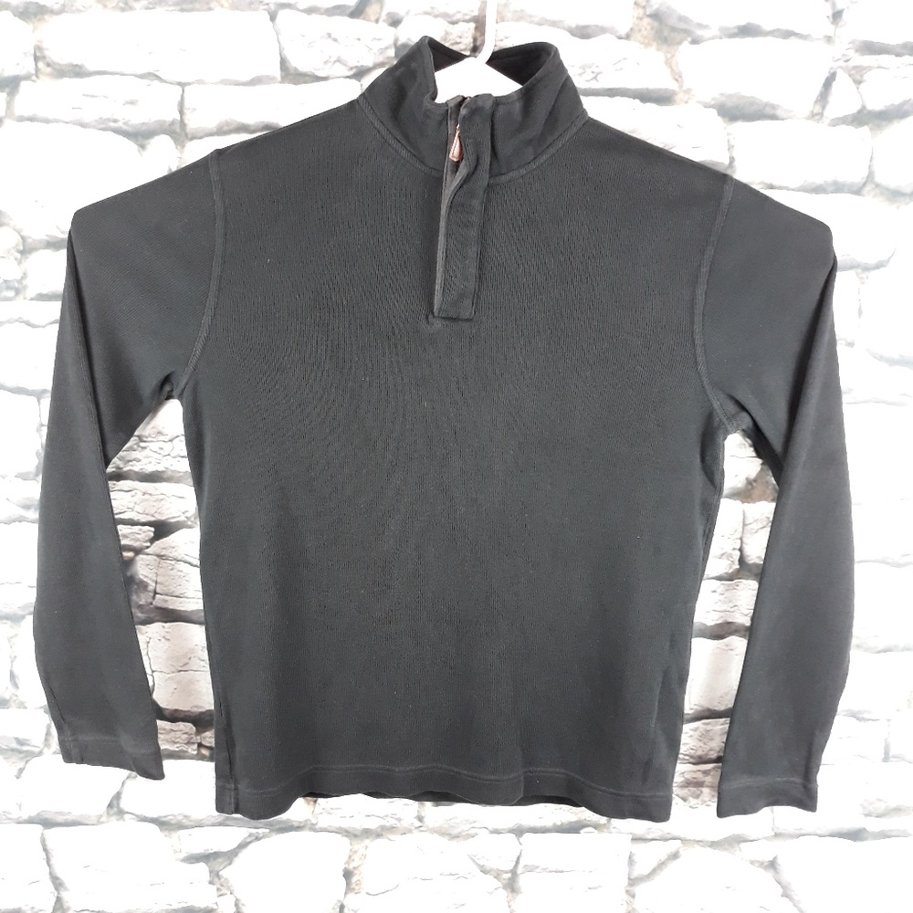 British Khaki Black 1/4 Zip Sweater